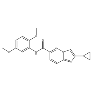 2-cyclopropyl-N-(2,5-dimethoxyphenyl)imidazo[1,2-b]pyridazine-6-carboxamide结构式