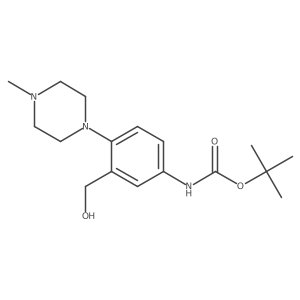 tert-butyl N-[3-(hydroxymethyl)-4-(4-methylpiperazin-1-yl)phenyl]carbamate结构式