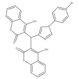 3-{[1-(4-bromophenyl)-1H-1,2,3-triazol-4-yl](4-hydroxy-2-oxo-2H-chromen-3-yl)methyl}-4-hydroxy-2H-chromen-2-one Structure