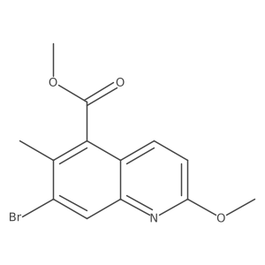 Methyl 7-bromo-2-methoxy-6-methylquinoline-5-carboxylate结构式
