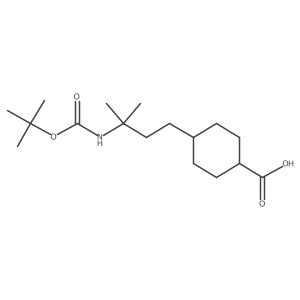 CC(C)(CCC1CCC(C(=O)O)CC1)NC(=O)OC(C)(C)C结构式