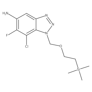 7-Chloro-6-fluoro-1-((2-(trimethylsilyl)ethoxy)methyl)-1H-benzo[d][1,2,3]triazol-5-amine Structure