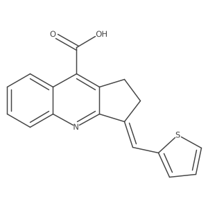 (3Z)-3-(Thiophen-2-ylmethylidene)-1,2-dihydrocyclopenta[b]quinoline-9-carboxylic acid Structure