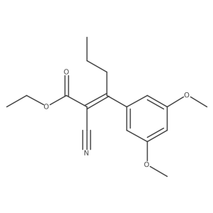 Ethyl 2-cyano-3-(3,5-dimethoxyphenyl)-2-hexenoate结构式