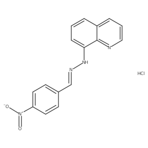 N-[(E)-(4-Nitrophenyl)methylideneamino]quinolin-8-amine;hydrochloride Structure