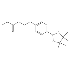 Methyl 4-[4-(4,4,5,5-tetramethyl-1,3,2-dioxaborolan-2-yl)phenyl]butanoate Structure