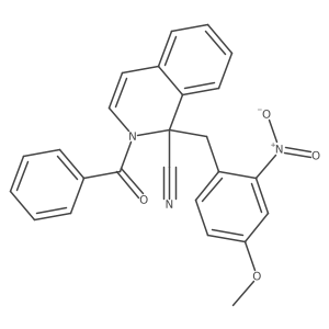 2-Benzoyl-1,2-dihydro-1-[(4-methoxy-2-nitrophenyl)methyl]-1-isoquinolinecarbonitrile Structure