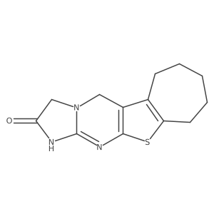 5,6,7,8,9,10-Hexahydro-3H-cyclohepta[4,5]thieno[2,3-d]imidazo[1,2-a]pyrimidin-2(12H)-one结构式