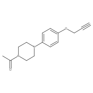 1-[4-(4-Prop-2-ynyloxyphenyl)piperazin-1-yl]ethanone Structure