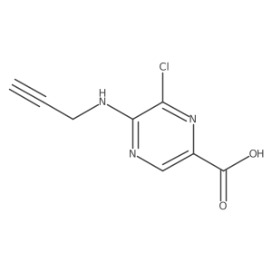 3-Chloro-2-(2-propyn-1-ylamino)pyrazine-5-carboxylic acid结构式