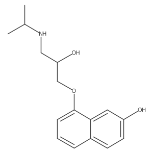 8-[(2R)-2-hydroxy-3-(propan-2-ylamino)propoxy]naphthalen-2-ol结构式