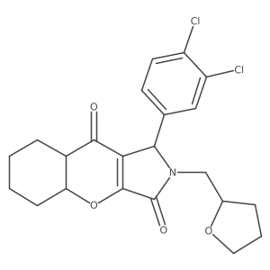 1-(3,4-dichlorophenyl)-2-(oxolan-2-ylmethyl)-4a,5,6,7,8,8a-hexahydro-1H-chromeno[2,3-c]pyrrole-3,9-dione Structure