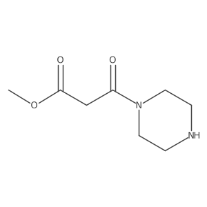 Methyl 3-oxo-3-piperazin-1-ylpropanoate结构式