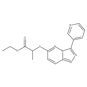 Ethyl 2-((3-(pyridin-3-yl)-[1,2,4]triazolo[4,3-b]pyridazin-6-yl)thio)propanoate Structure