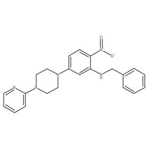 N-[2-Nitro-5-[4-(2-pyridinyl)-1-piperazinyl]phenyl]benzenemethanamine Structure
