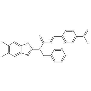 (E)-N-(5,6-dimethylbenzo[d]thiazol-2-yl)-3-(4-nitrophenyl)-N-(pyridin-3-ylmethyl)acrylamide Structure