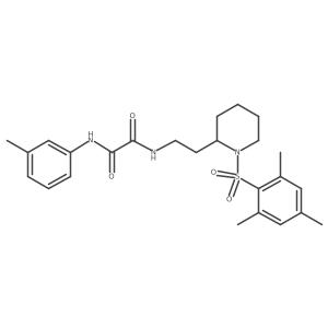 N1-(2-(1-(mesitylsulfonyl)piperidin-2-yl)ethyl)-N2-(m-tolyl)oxalamide Structure