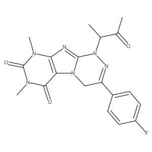 3-(4-fluorophenyl)-7,9-dimethyl-1-(3-oxobutan-2-yl)-4H-purino[8,7-c][1,2,4]triazine-6,8-dione结构式