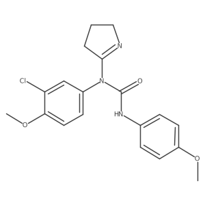 1-(3-chloro-4-methoxyphenyl)-1-(3,4-dihydro-2H-pyrrol-5-yl)-3-(4-methoxyphenyl)urea结构式