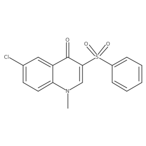 3-(Benzenesulfonyl)-6-chloro-1-methyl-1,4-dihydroquinolin-4-one结构式