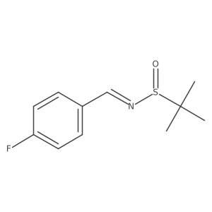 N-[(4-Fluorophenyl)methylene]-2-methyl-2-propanesulfinamide Structure