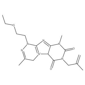 1-(2-Ethoxyethyl)-3,9-dimethyl-7-(2-methylprop-2-enyl)-4,5a-dihydropurino[8,7-c][1,2,4]triazin-5-ium-6,8-dione结构式