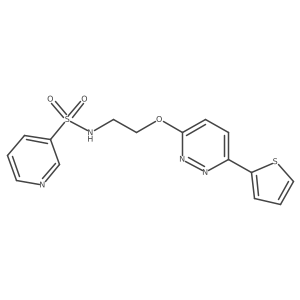 N-(2-((6-(thiophen-2-yl)pyridazin-3-yl)oxy)ethyl)pyridine-3-sulfonamide结构式