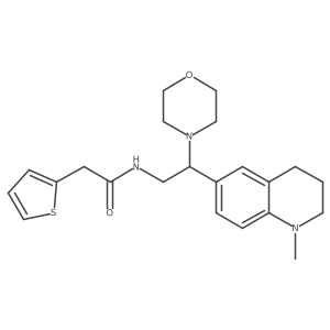 N-(2-(1-methyl-1,2,3,4-tetrahydroquinolin-6-yl)-2-morpholinoethyl)-2-(thiophen-2-yl)acetamide结构式