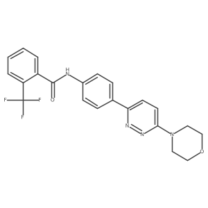 N-(4-(6-morpholinopyridazin-3-yl)phenyl)-2-(trifluoromethyl)benzamide结构式