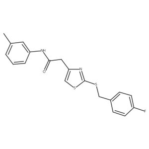 2-(2-((4-fluorobenzyl)thio)thiazol-4-yl)-N-(m-tolyl)acetamide结构式