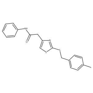 2-(2-((4-methylbenzyl)thio)thiazol-4-yl)-N-phenylacetamide结构式