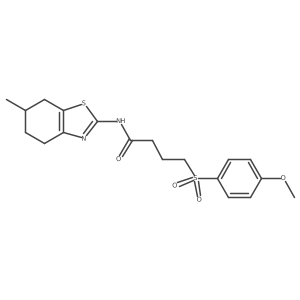 4-((4-methoxyphenyl)sulfonyl)-N-(6-methyl-4,5,6,7-tetrahydrobenzo[d]thiazol-2-yl)butanamide Structure