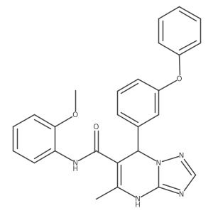 N-(2-methoxyphenyl)-5-methyl-7-(3-phenoxyphenyl)-4,7-dihydro-[1,2,4]triazolo[1,5-a]pyrimidine-6-carboxamide结构式