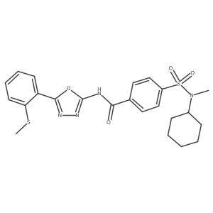 4-(N-cyclohexyl-N-methylsulfamoyl)-N-(5-(2-(methylthio)phenyl)-1,3,4-oxadiazol-2-yl)benzamide Structure