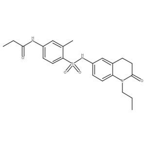 N-(3-methyl-4-(N-(2-oxo-1-propyl-1,2,3,4-tetrahydroquinolin-6-yl)sulfamoyl)phenyl)propionamide Structure