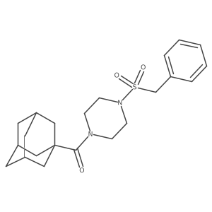 1-(Adamantane-1-carbonyl)-4-phenylmethanesulfonylpiperazine结构式