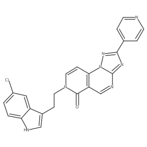 7-[2-(5-chloro-1H-indol-3-yl)ethyl]-2-pyridin-4-ylpyrido[3,4-e][1,2,4]triazolo[1,5-a]pyrimidin-6(7H)-one结构式