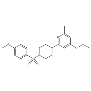 4-Ethoxy-6-(4-((4-methoxyphenyl)sulfonyl)piperazin-1-yl)-2-methylpyrimidine结构式