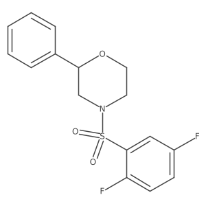 4-((2,5-Difluorophenyl)sulfonyl)-2-phenylmorpholine结构式