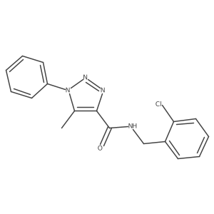 N-(2-chlorobenzyl)-5-methyl-1-phenyl-1H-1,2,3-triazole-4-carboxamide结构式