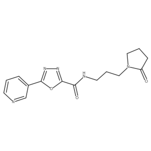 N-[3-(2-Oxo-1-pyrrolidinyl)propyl]-5-(3-pyridinyl)-1,3,4-oxadiazole-2-carboxamide Structure
