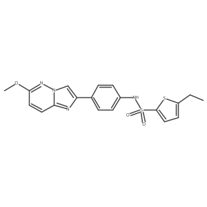 5-ethyl-N-(4-(6-methoxyimidazo[1,2-b]pyridazin-2-yl)phenyl)thiophene-2-sulfonamide结构式