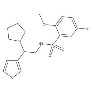 5-chloro-2-methoxy-N-(2-(pyrrolidin-1-yl)-2-(thiophen-3-yl)ethyl)benzenesulfonamide Structure
