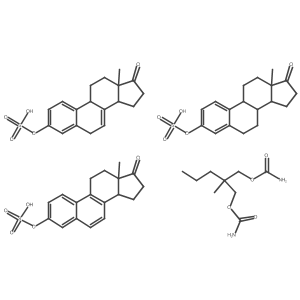 Estrogens, conjugated/meprobamate结构式