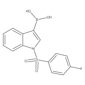 (1-((4-Fluorophenyl)sulfonyl)-1H-indol-3-yl)boronic acid Structure