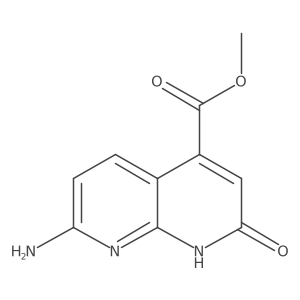 Methyl 7-amino-2-hydroxy-1,8-naphthyridine-4-carboxylate结构式