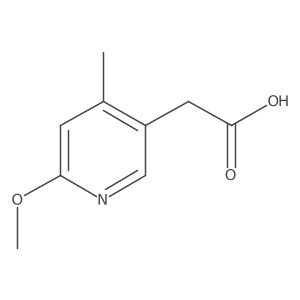 2-Methoxy-4-methylpyridine-5-acetic acid Structure