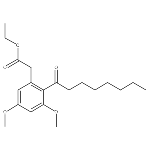 Ethyl 2-(3,5-dimethoxy-2-octanoylphenyl)acetate Structure