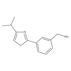 (3-(4-Isopropylthiazol-2-yl)phenyl)methanamine Structure
