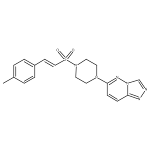 (E)-6-(4-((4-methylstyryl)sulfonyl)piperazin-1-yl)-[1,2,4]triazolo[4,3-b]pyridazine结构式